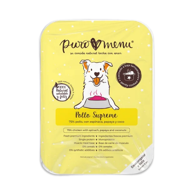 Produkt Gedämpftes Poulet-Supreme für Hunde von puromenu, von emPAWer in die Schweiz gebracht und dort verkauft