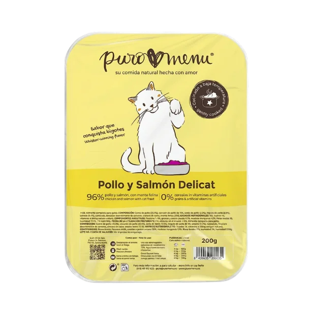 Produkt Gedämpftes Poulet und lachs für Katze von puromenu, von emPAWer in die Schweiz gebracht und dort verkauft