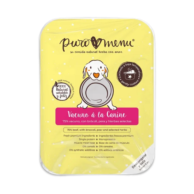 Produkt Gedämpftes Rind a la Canine für Hunde von puromenu, von emPAWer in die Schweiz gebracht und dort verkauft